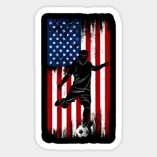 American Flag Soccer Apparel Soccer Sticker